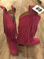 Pink Fringe Boot
